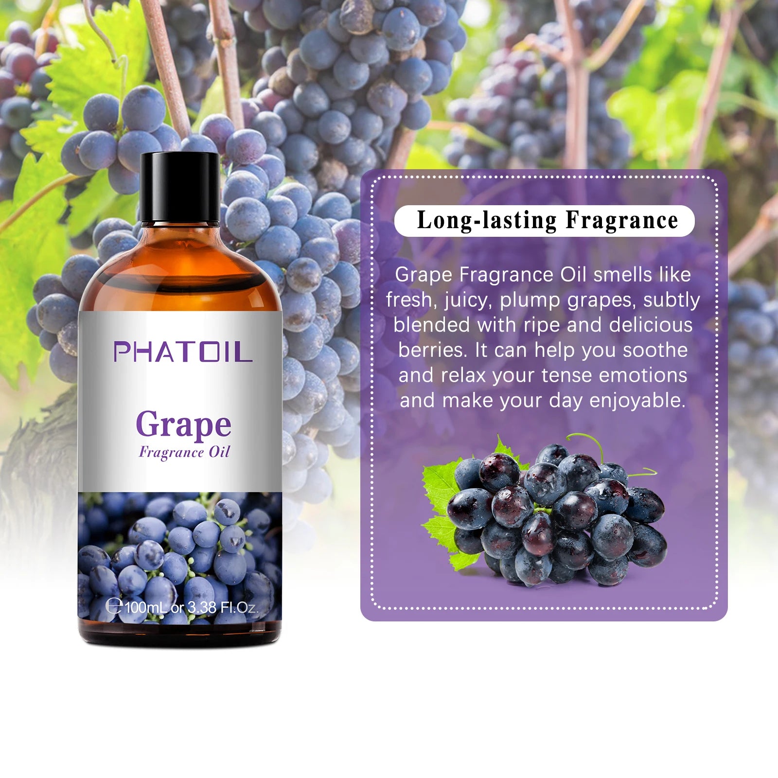 PHATOIL 100ml Aromatherapy Fragrance Oil – Multiple Scents