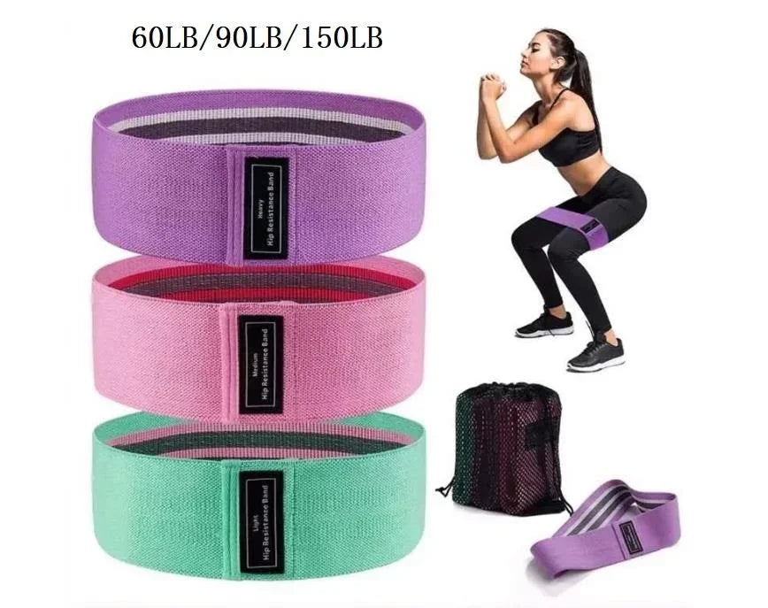 3pcs Fabric Resistance Booty Bands Set