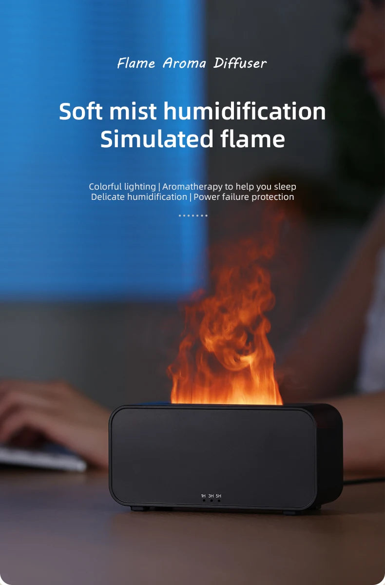 Flame Effect Aromatherapy Humidifier & Diffuser