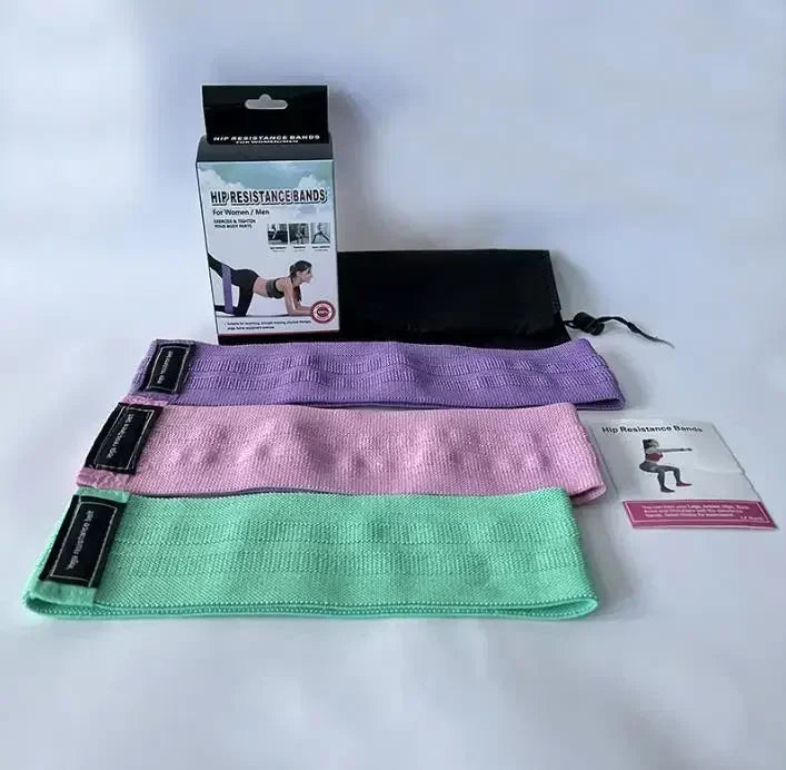 3pcs Fabric Resistance Booty Bands Set