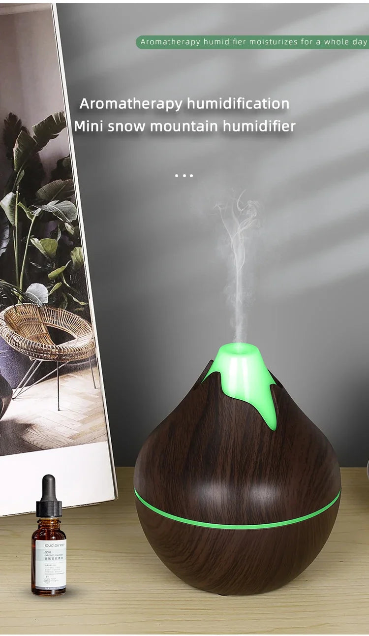 350ml USB Wood Grain Aroma Diffuser & Humidifier
