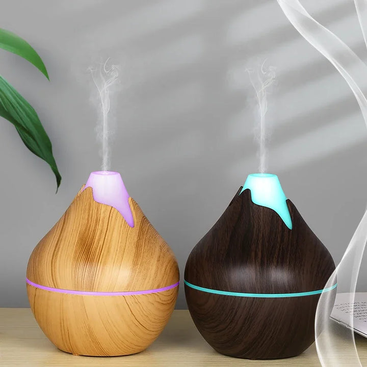 350ml USB Wood Grain Aroma Diffuser & Humidifier