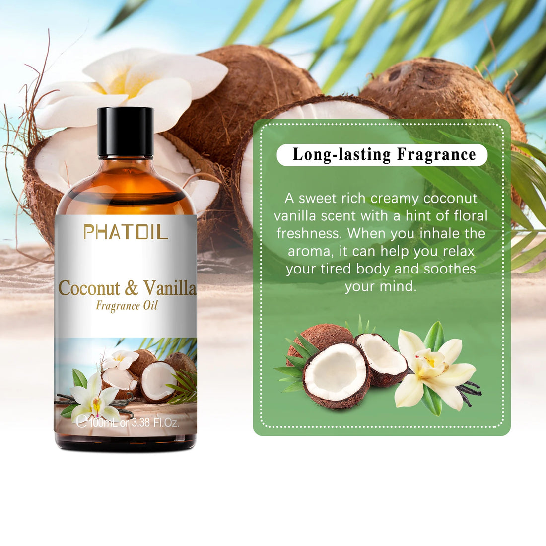 PHATOIL 100ml Aromatherapy Fragrance Oil – Multiple Scents