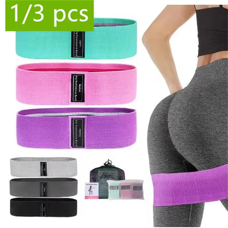 3pcs Fabric Resistance Booty Bands Set