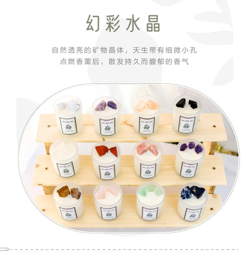 Crystal Glass Jar Scented Candles – Coconut Wax