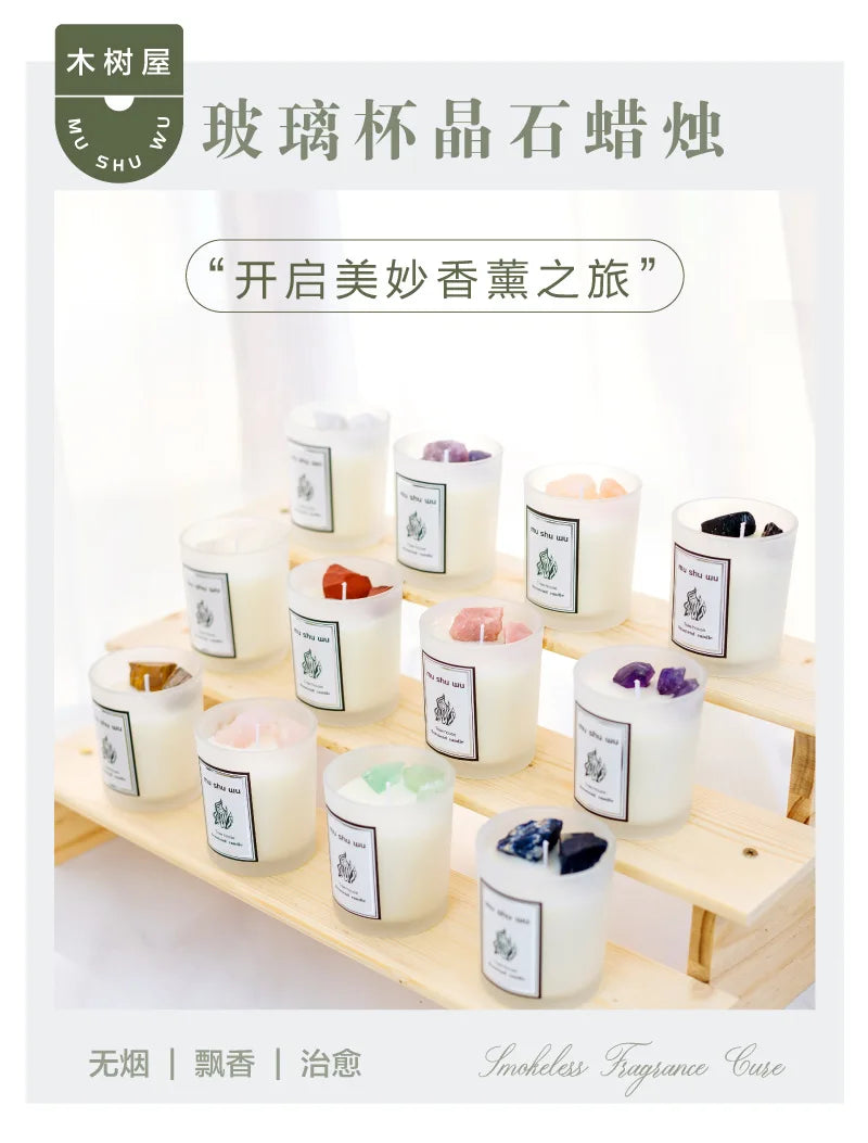 Crystal Glass Jar Scented Candles – Coconut Wax