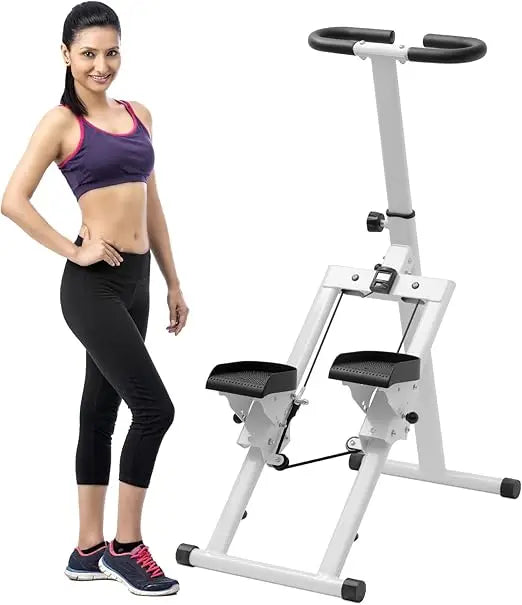 Adjustable Height Stair Stepper with Ergonomic Handlebars
