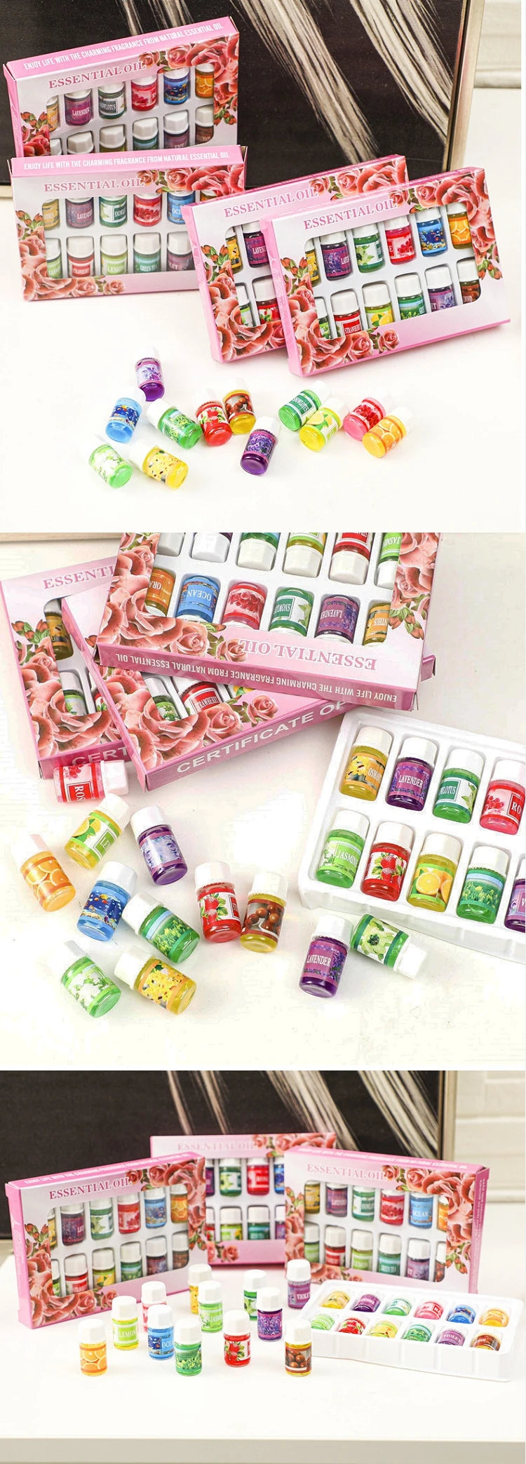 12pcs 3ml Natural Plant Essential Oil Set