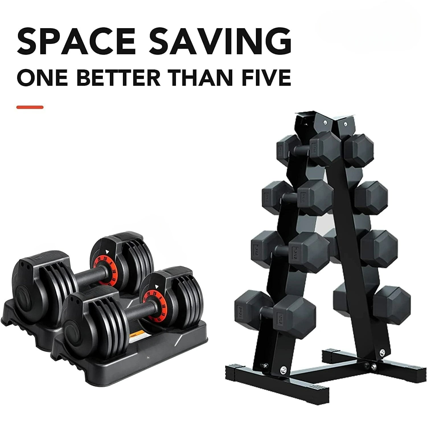 Adjustable Dumbbells Set 25–55lbs