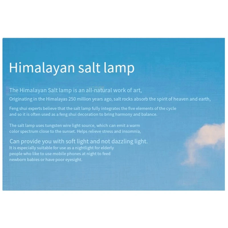 Himalayan Crystal Salt Lamp with LED Warm Light