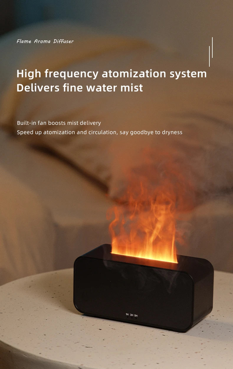 Flame Effect Aromatherapy Humidifier & Diffuser