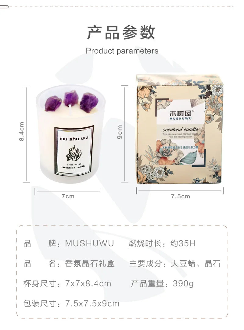 Crystal Glass Jar Scented Candles – Coconut Wax