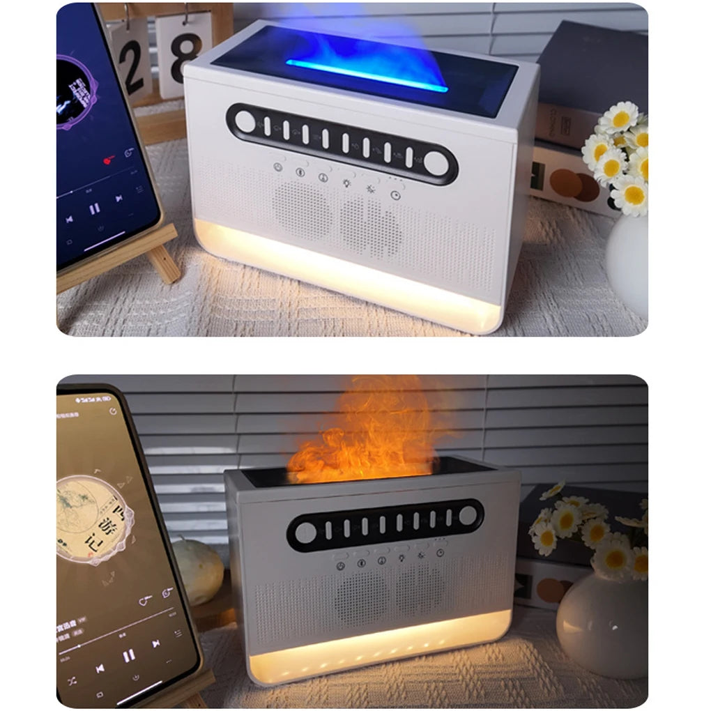 Bluetooth Speaker & Flame Humidifier with Aromatherapy